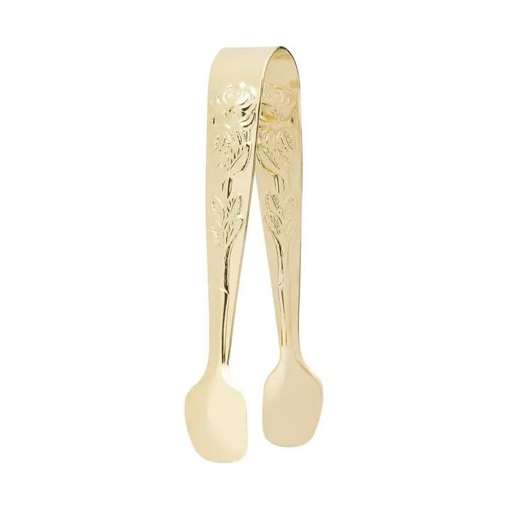 Fino Rose Sugar Tong, Gold Plated