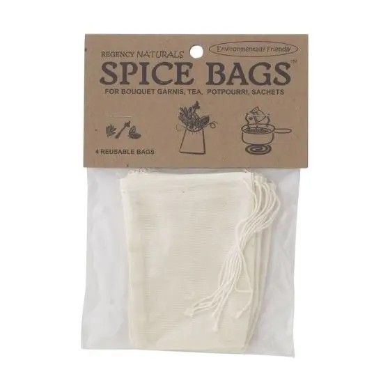 Regency Natural Cotton Spice Bags, Set Of 4