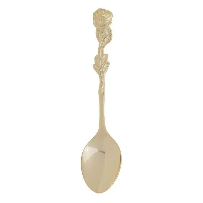 Fino Demi Spoon, Rose Design, Gold Plated