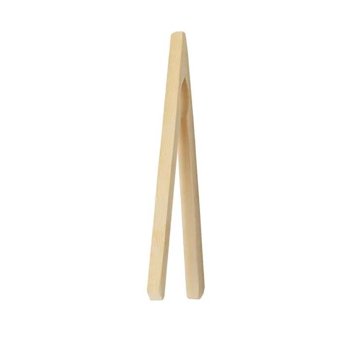 Bamboo Toast Tongs – 6.5in Heat-Safe Toaster Tool