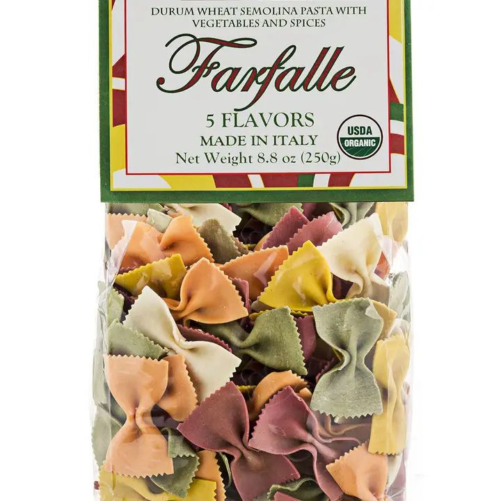 Organic Mono Color 5 flavours Bow Tie Pasta
