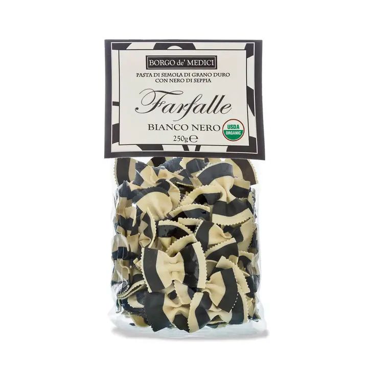 250G Organic Black And White Bow Tie Pasta