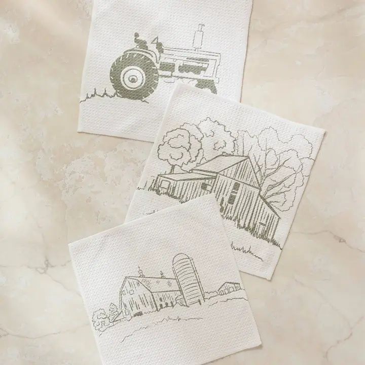 Old Farm Dishcloth Set