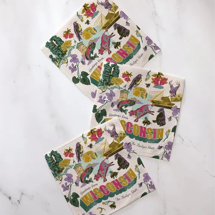 Greetings From Wisconsin Dishcloth Set