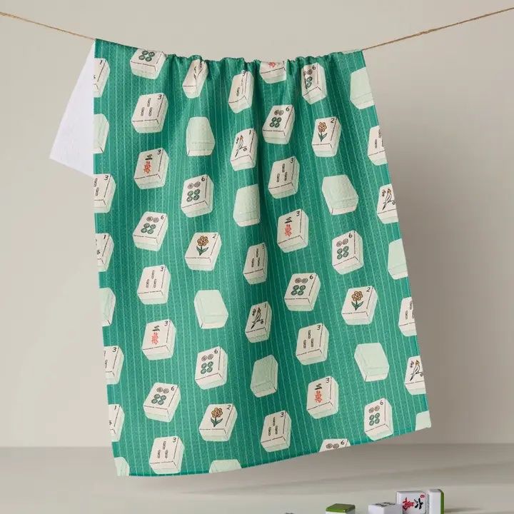 Tile Flow Tea Towel - Mahjong
