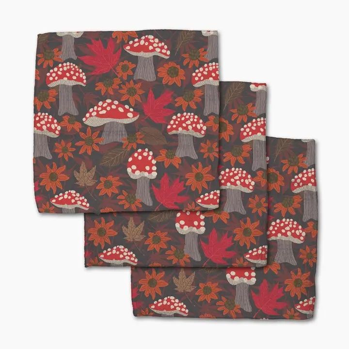 Mushroom Forest Dishcloth Set