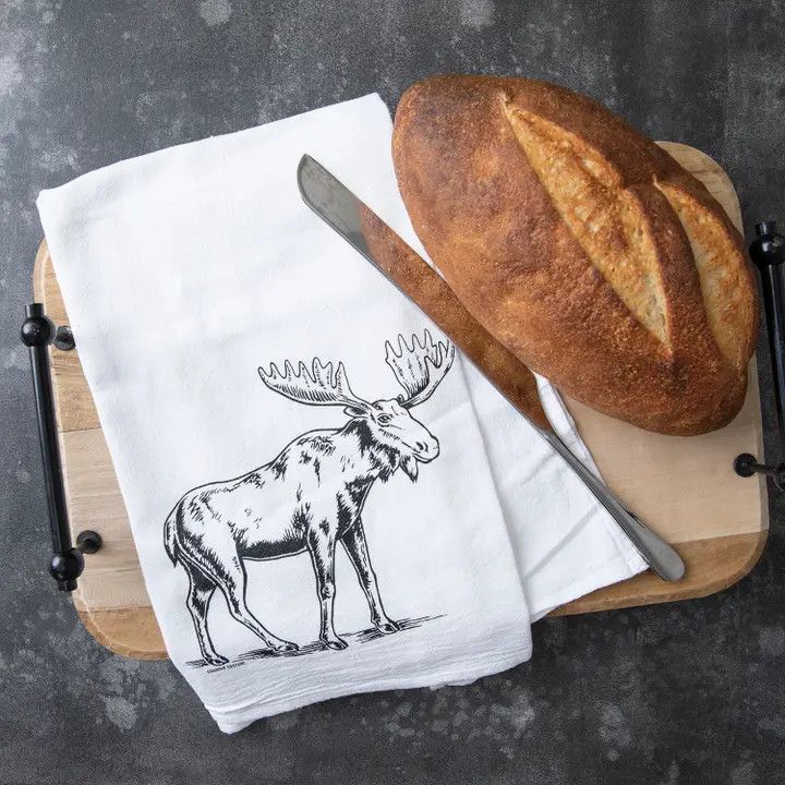 Moose Tea Towel | Screen Printed | Made in USA