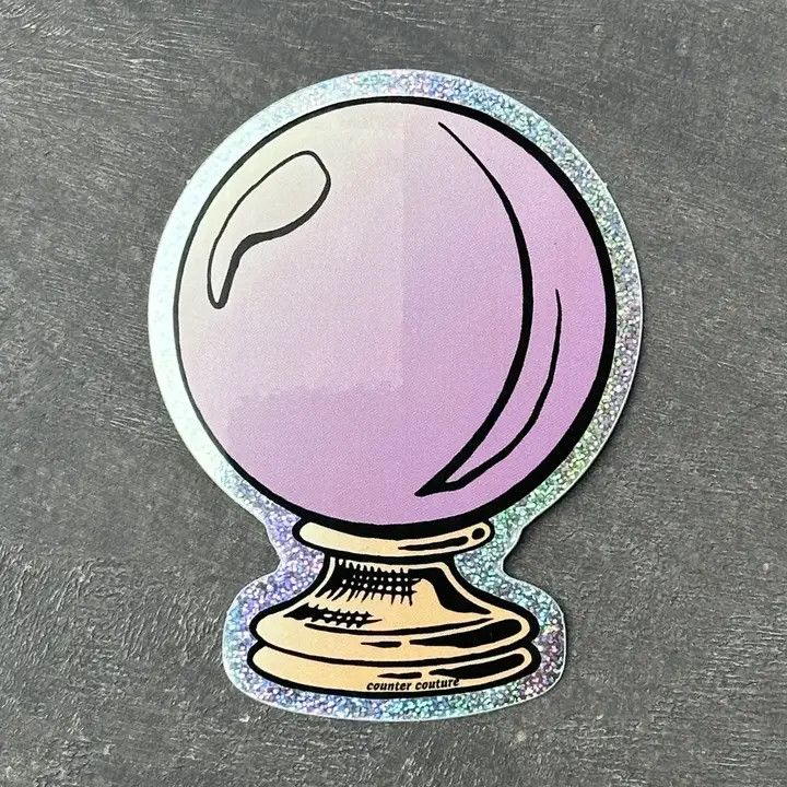 Crystal Ball Vinyl Sticker - Waterproof &amp; Scratch Proof Halloween Decals