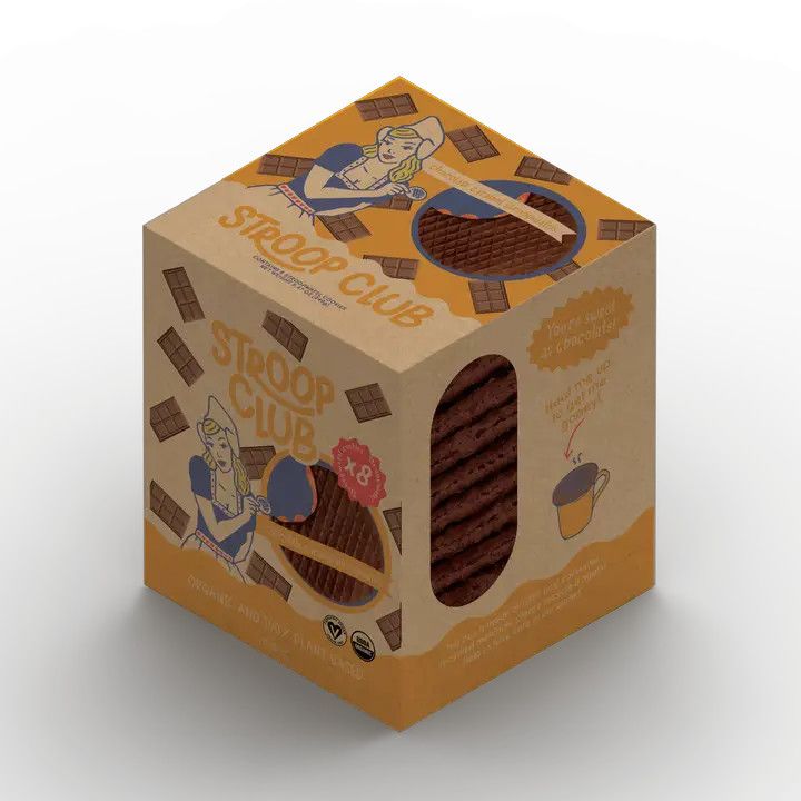 Chocolate Caramel Organic and Plant Based Stroopwafel 8-pack