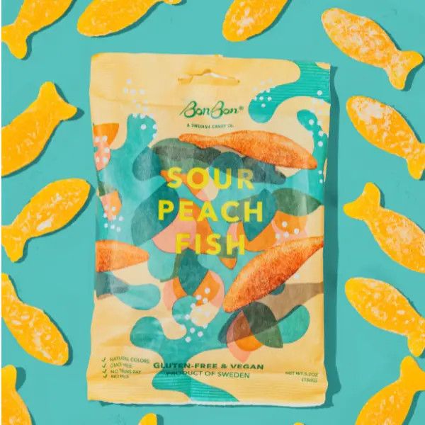 Sour Peach Fish - Swedish Candy 5.2oz (150g)