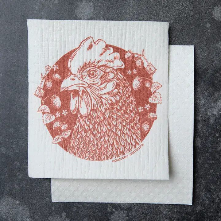 Swedish Dishcloth, Chicken &amp; Berries — Farmhouse Kitchen