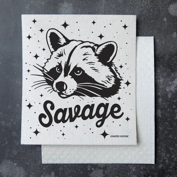 Raccoon Swedish Dish Cloth - Eco-Friendly &amp; Biodegradable