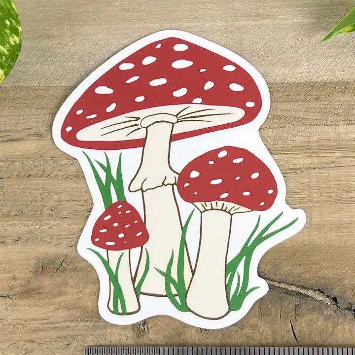 Toadstool Mushroom Sticker