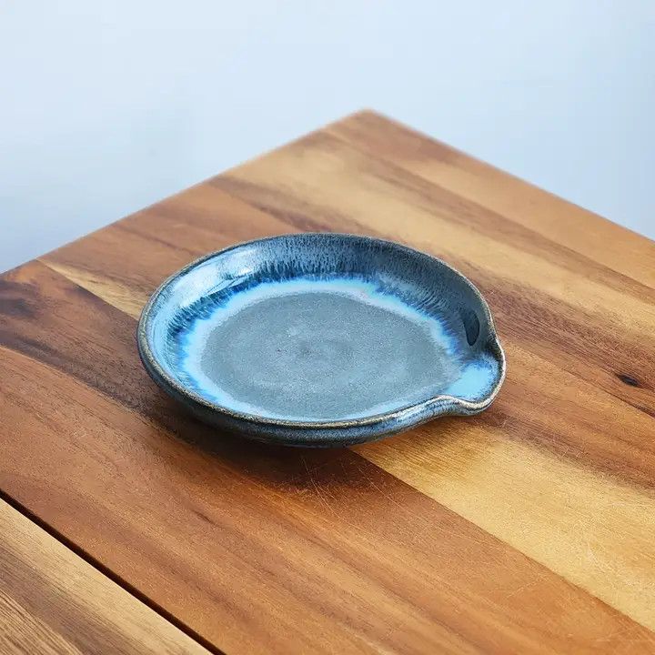 Spoon Rest - Handmade Stoneware - Lakeshore Grey