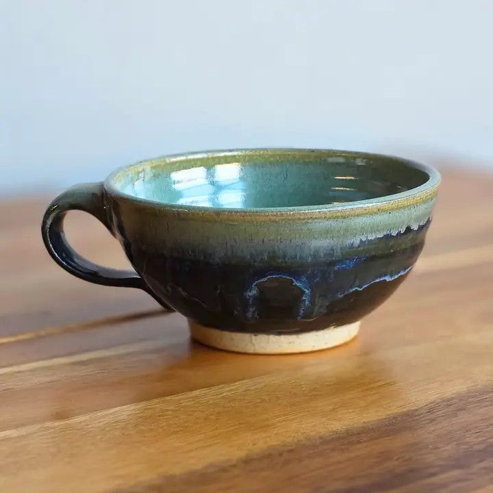 Soup Mug - Rounded Coffee Mug - Black Pearl