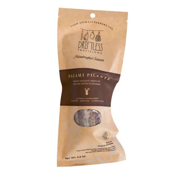 Venison Salami Picante - Nitrate Free, 4.5oz