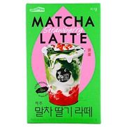 Roastique Matcha Strawberry Latte, 10 Sticks 7.69 oz with Real Strawberry Pieces and Jeju Matcha