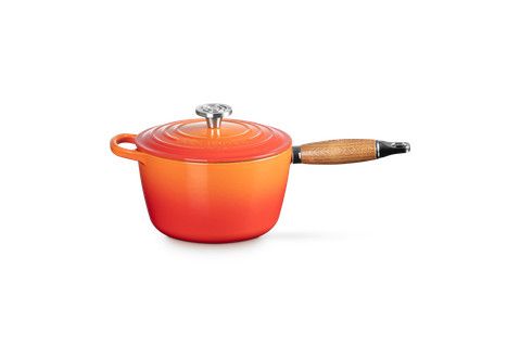 Signature Saucepan with Wood Handle - Flame 2.25 qt. | Le Creuset
