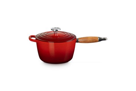 Signature Saucepan with Wood Handle - Cerise 2.25 qt. | Le Creuset