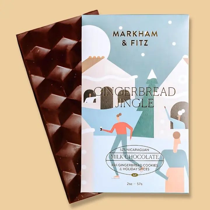 Gingerbread Jingle Dark Milk Chocolate Bar