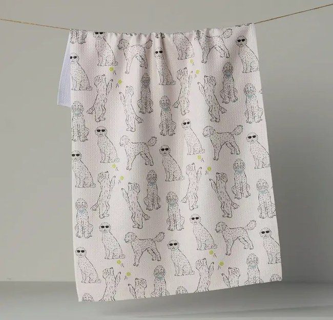Doodle Daze Tea Towel - storm
