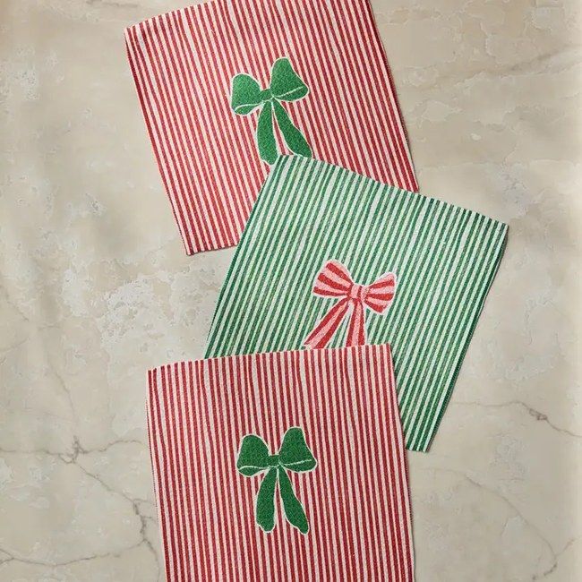 Ribbon Bows Dishcloth Set - Holiday 2026