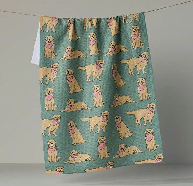 Golden Days Tea Towel - sage