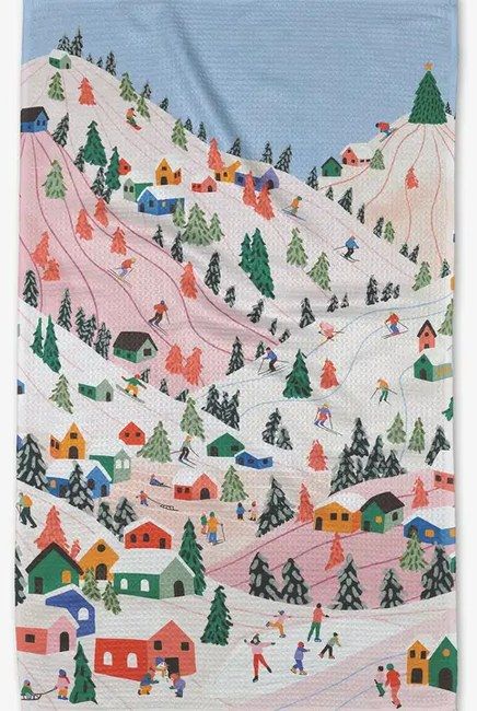 Winter Holiday Tea Towel