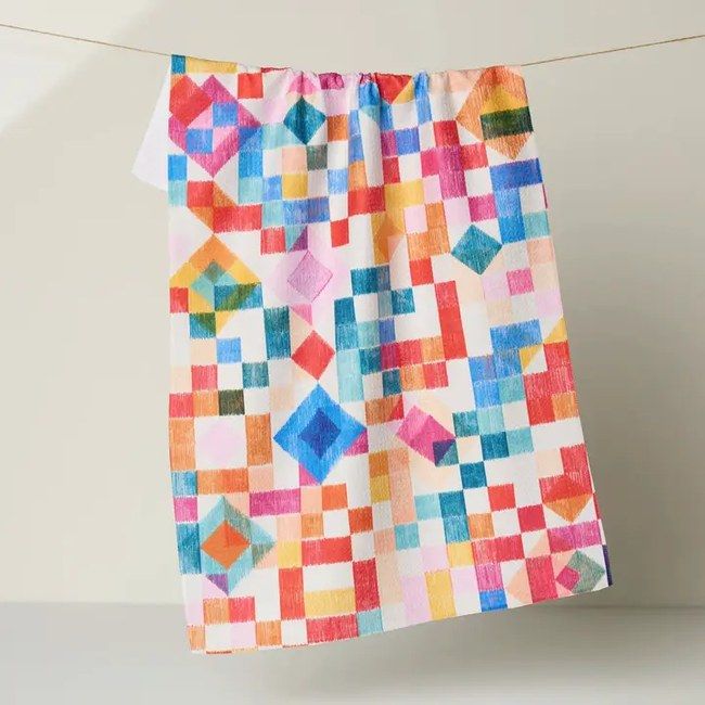 Patchwork Geo Tea Towel
