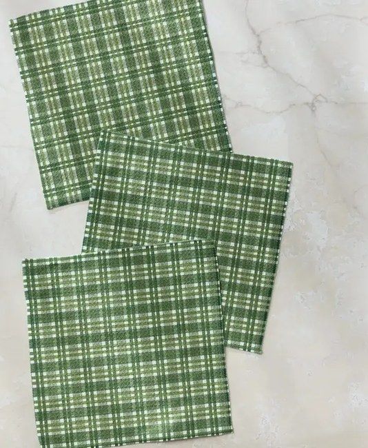 Shay Plaid Dishcloth Set