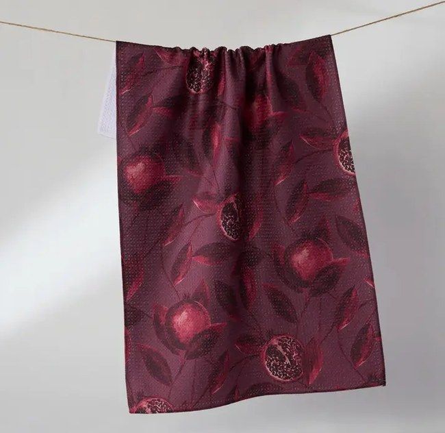 Rich Garnet Tea Towel