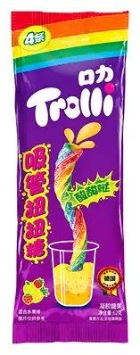 Trolli Twisted Straw Gummy Rainbow Flavor 15g (China)