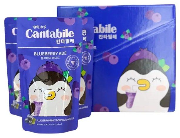 Cantabile Blueberry Ade Pouch Drink 230ml (Korea)