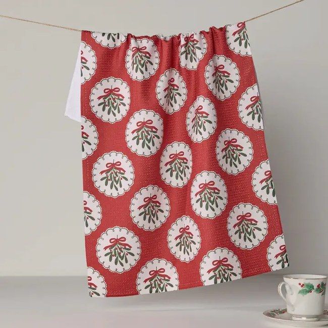 Merry Mistletoe Tea Towel - Holiday 2026