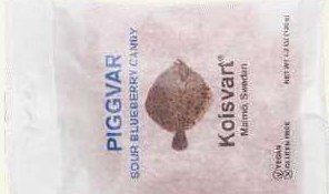 Piggvar Sour Blueberry candy fish