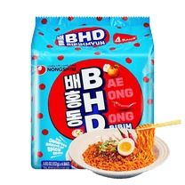 BHD Bae Hong Dong Bibim Myun With Generous Amount of Spicy Sauce - Instant Noodles, 4 Bags, 19.3 oz