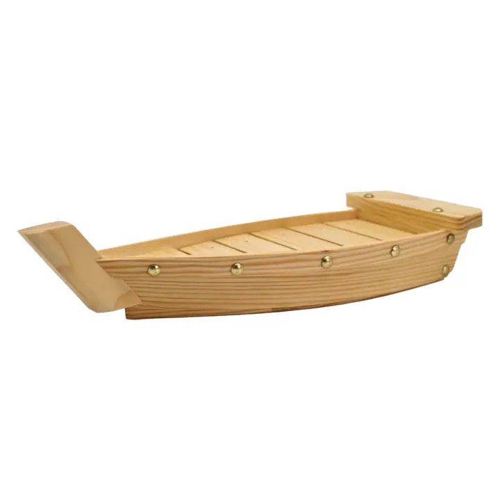 14.5"L Wooden Sushi Boat (1/12)