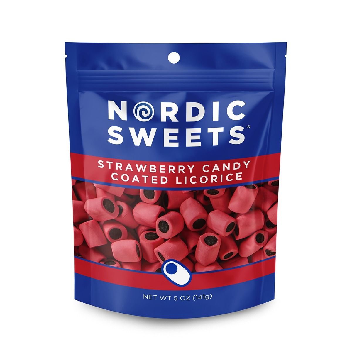 Strawberry Candy Coated Licorice Resealable Peggable Pouch
