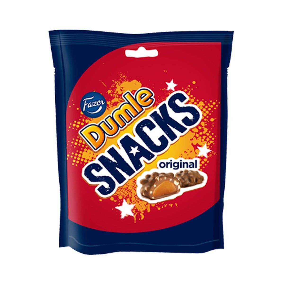 Dumle Snacks Milk Chocolate Covered Soft Toffee and Crispy Rice Bag