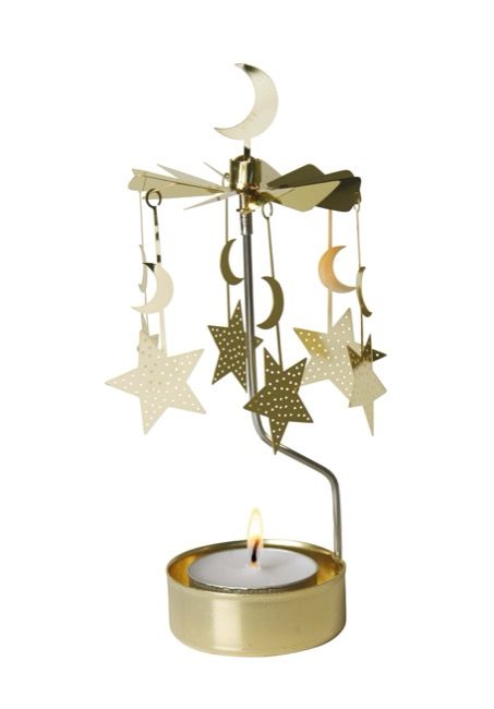 Moon and Stars Rotary Candleholder