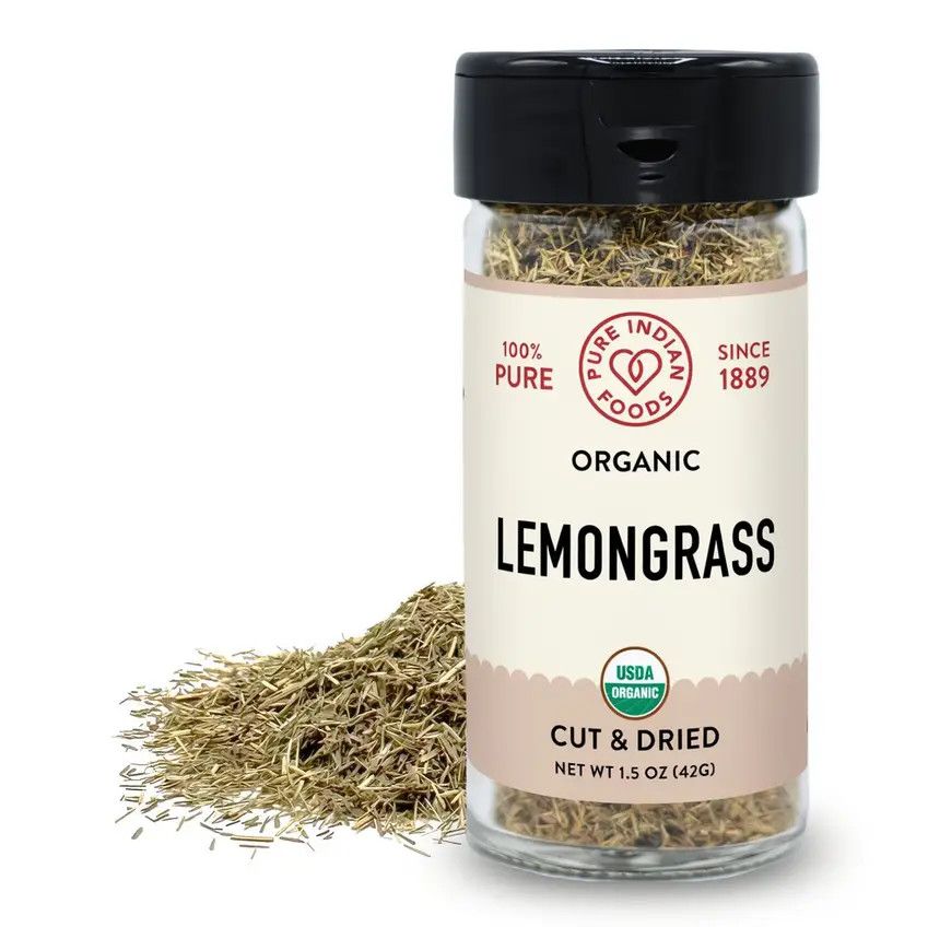 Lemongrass, Cut &amp; Dried, Certified Organic - 1.5 oz | Pure Indian Foods