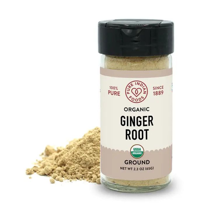 Ginger Root Powder, Certified Organic - 2.3 oz Glass Bottle | Pure Indian Foods
