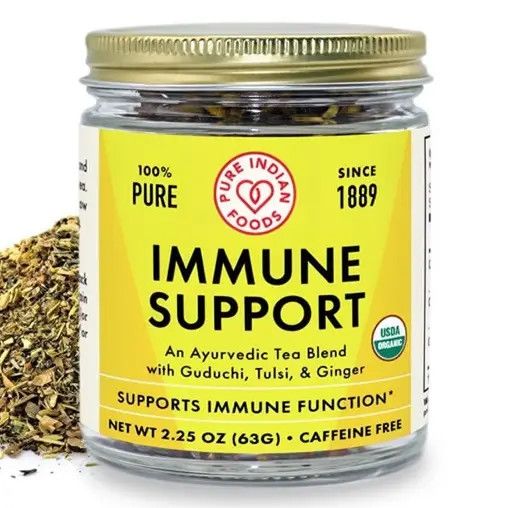 Immune Support Tea (Guduchi, Tulsi, &amp; Ginger), Organic | Pure Indian Foods