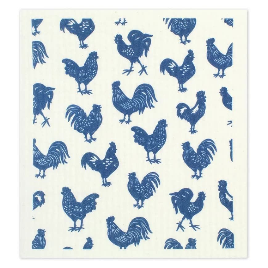 Swedish Dishcloth - Blue Rooster | MÜkitchen