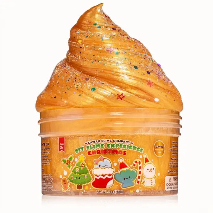 DIY Slime Experience 7oz Clear Slime - Christmas Gold | Kawaii Slime Company