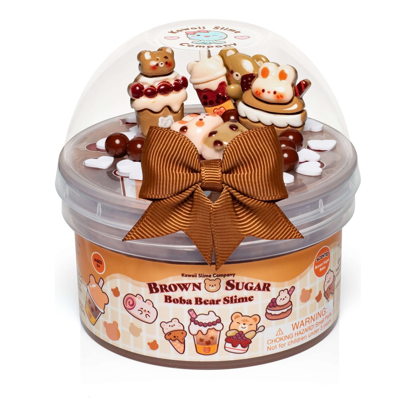 Brown Sugar Boba Bear Signature Dome™ Slime | Kawaii Slime Company