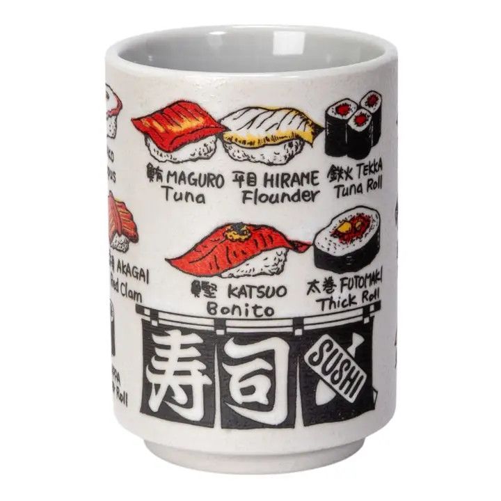 Sushi Porcelain Yunomi Tea Cup – 10 oz | Urban Tokyo