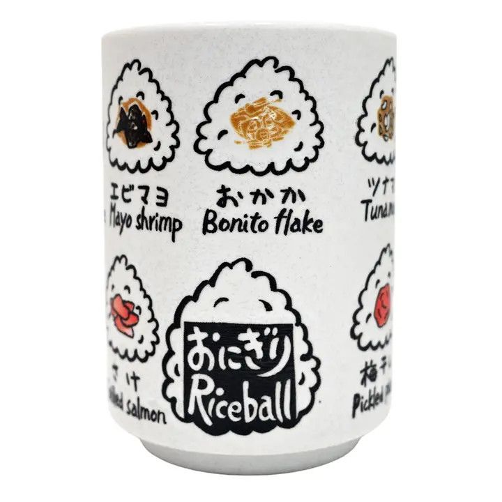 Onigiri Rice Ball Porcelain Yunomi Tea Cup – 10 oz | Urban Tokyo