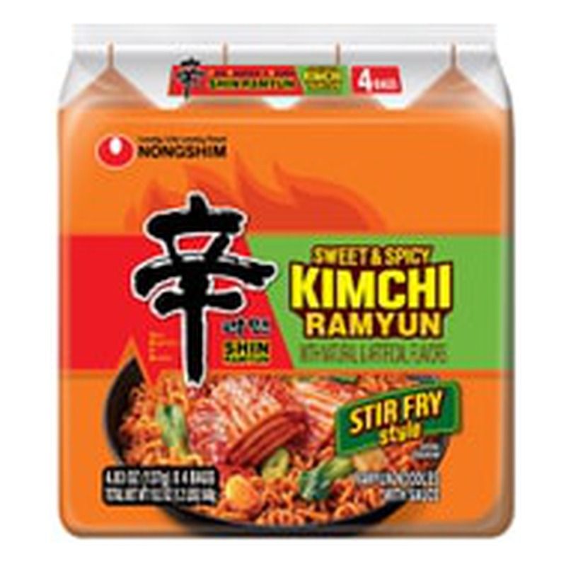 Shin Ramyun Sweet &amp; Spicy Kimchi Stir Fry Ramen, 4.83 oz