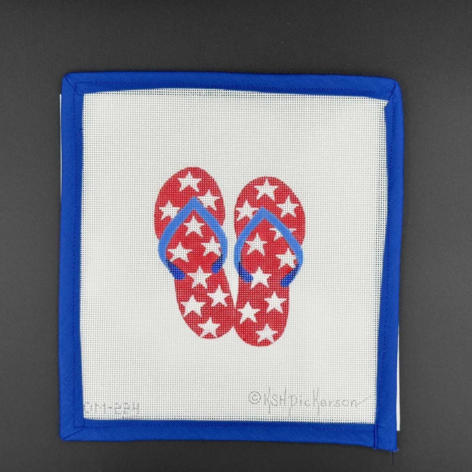 Red White Blue Flip Flops